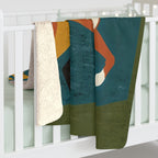 Boxer sherpa blanket by Tritan, on bed