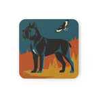 Cane Corso Drink Coaster by Tritan, angled detail view