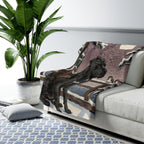 Cane Corso Sherpa Fleece Blanket by Tritan, angled detail view