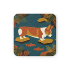 Corgi Drink Coaster by Tritan, angled detail view