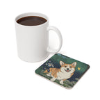Corgi Drink Coaster by Tritan, size and detail view