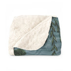 Corgi sherpa blanket by Tritan, folded