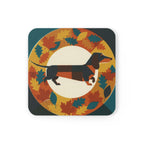 Dachshund Drink Coaster by Tritan, angled detail view