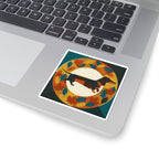 Dachshund vinyl sticker by Tritan, on a laptop