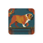 English Bulldog Drink Coaster by Tritan, angled detail view