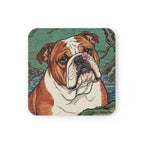 English Bulldog Drink Coaster by Tritan, angled detail view
