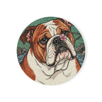 English Bulldog Drink Coaster by Tritan, front studio view