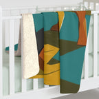 French Bulldog sherpa blanket by Tritan, on bed