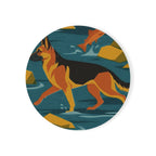 German Shepherd Drink Coaster by Tritan, front studio view