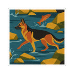 German Shepherd vinyl sticker by Tritan, front