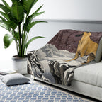 Great Dane sherpa blanket by Tritan, on sofa