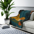 Havanese sherpa blanket by Tritan, on sofa