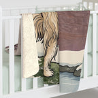 Havanese sherpa blanket by Tritan, on bed