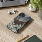 Labrador Retriever tough phone case by Tritan, on a desk