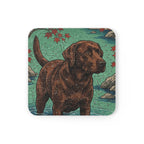 Labrador Retriever Drink Coaster by Tritan, angled detail view