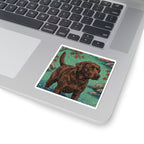 Labrador Retriever vinyl sticker by Tritan, on a laptop