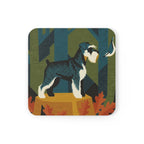 Miniature Schnauzer Drink Coaster by Tritan, angled detail view