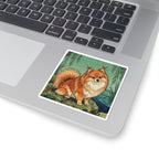 Pomeranian vinyl sticker by Tritan, on a laptop