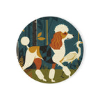 Poodle Drink Coaster by Tritan, front studio view
