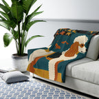 Poodle sherpa blanket by Tritan, on sofa