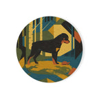 Rottweiler Drink Coaster by Tritan, front studio view