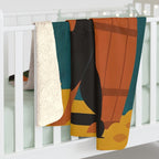 Rottweiler sherpa blanket by Tritan, on bed