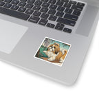 Shih Tzu vinyl sticker by Tritan, on a laptop