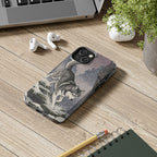 Siberian Husky tough phone case by Tritan, on a desk