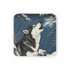 Siberian Husky Drink Coaster by Tritan, angled detail view