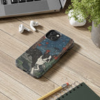 Boston Terrier tough phone case by Tritan, on a desk