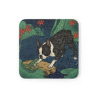 Boston Terrier Drink Coaster by Tritan, angled detail view