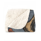 Dachshund sherpa blanket by Tritan, folded
