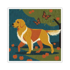 Golden Retriever vinyl sticker by Tritan, front