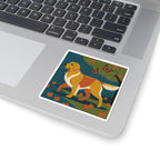 Golden Retriever vinyl sticker by Tritan, on a laptop