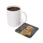 Golden Retriever Drink Coaster by Tritan, size and detail view