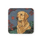 Golden Retriever Drink Coaster by Tritan, angled detail view