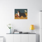 Bernese Mountain Dog canvas print by Tritan, desk wall