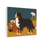Bernese Mountain Dog canvas print by Tritan, side