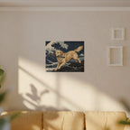 Golden Retriever canvas print by Tritan, sofa wall