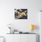 Golden Retriever canvas print by Tritan, desk wall