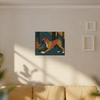 Boxer canvas print by Tritan, sofa wall