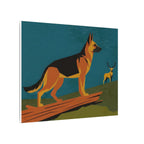 German Shepherd canvas print by Tritan, side