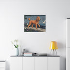 Poodle canvas print by Tritan, desk wall