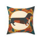 Dachshund Throw Pillow Cushion by Tritan, lifestyle view