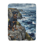 Rottweiler Acrylic sherpa blanket by Tritan, front