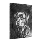 Rottweiler Charcoal canvas print by Tritan, side