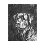 Rottweiler Charcoal canvas print by Tritan, front
