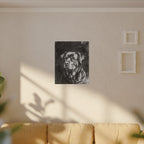 Rottweiler Charcoal canvas print by Tritan, sofa wall