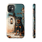 Rottweiler Halloween tough phone case by Tritan, front and side