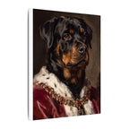 Rottweiler Kings & Queens Royal Portrait Canvas Wall Art, Regal Dog Painting, Rottweiler Lover Gift, Stretched Canvas